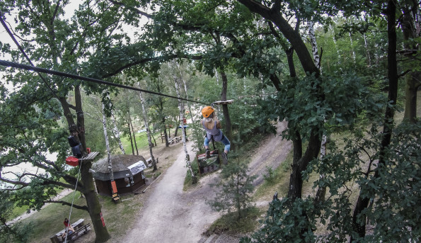 Park linowy kąty wrocławskie adrenalina park