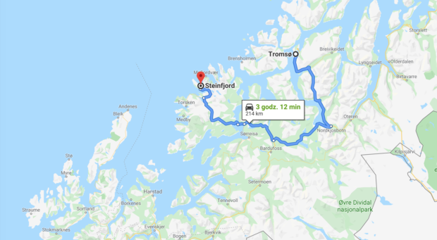Trasa z Tromso na Senję